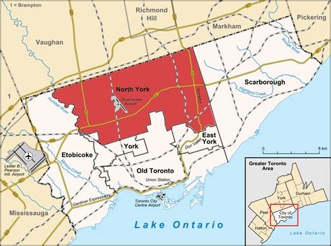 north york boundaries.